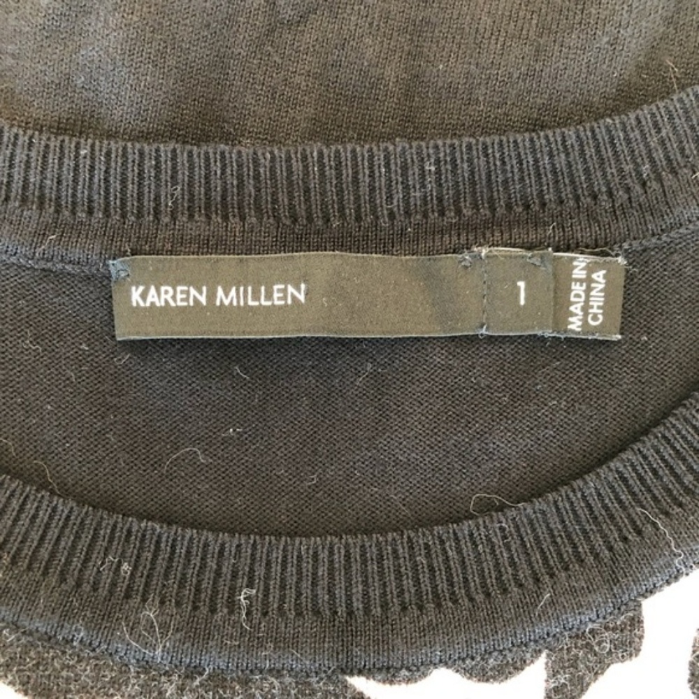Karen Millen | Leopard Racerback Sheer Sweater - Picture 5 of 7